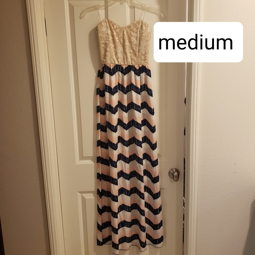 Strapless lace dress